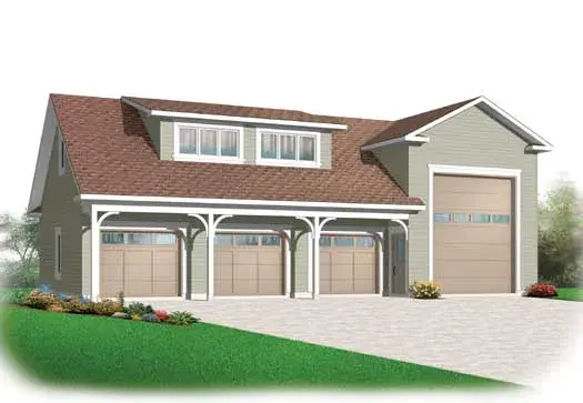 Bungalow house plans 5-1017 - front exterior, 2,466 sq ft, 0 bed, 0 bath house plans | Monster House Plans