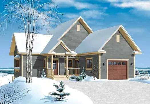 Traditional house plans 5-1039 - front exterior, 2,304 sq ft, 3 bed, 2 bath house plans | Monster House Plans