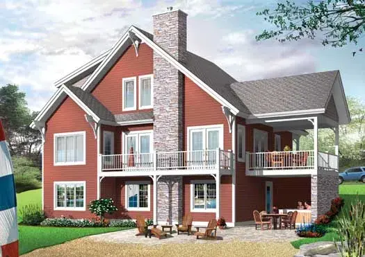 Traditional house plans 5-1041 - front exterior, 3,276 sq ft, 6 bed, 3 bath house plans | Monster House Plans