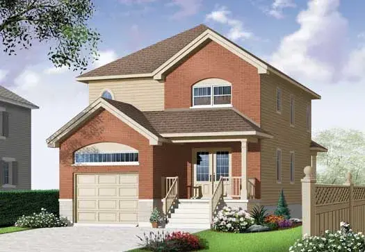 Traditional house plans 5-1096 - front exterior, 1,694 sq ft, 3 bed, 2 bath house plans | Monster House Plans