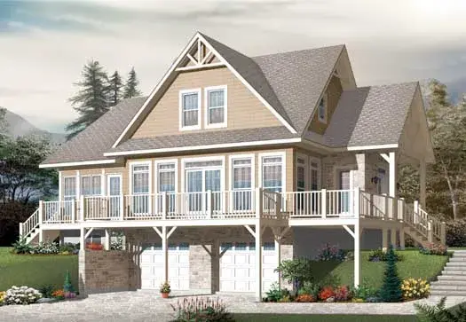 Traditional house plans 5-1099 - front exterior, 2,102 sq ft, 3 bed, 2 bath house plans | Monster House Plans