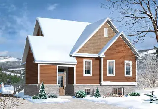 Traditional house plans 5-1108 - front exterior, 1,742 sq ft, 3 bed, 2 bath house plans | Monster House Plans