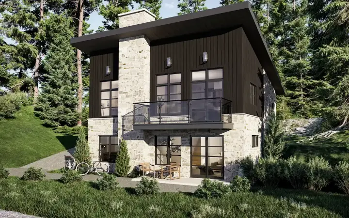Modern house plans 5-1145 - front exterior, 1,759 sq ft, 3 bed, 2 bath house plans | Monster House Plans