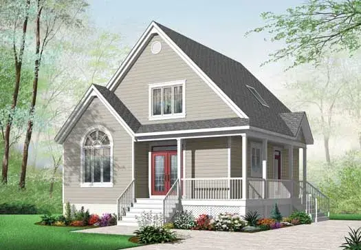 Country house plans 5-1157 - front exterior, 1,561 sq ft, 2 bed, 2 bath house plans | Monster House Plans