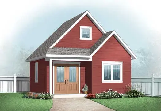 Cottage house plans 5-1171 - front exterior, 587 sq ft, 0 bed, 0 bath house plans | Monster House Plans