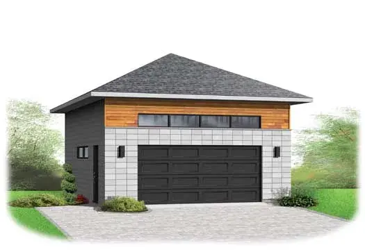 Modern house plans 5-1216 - front exterior, 672 sq ft, 0 bed, 0 bath house plans | Monster House Plans