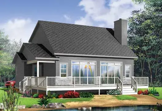 Traditional house plans 5-1235 - front exterior, 1,479 sq ft, 3 bed, 2 bath house plans | Monster House Plans