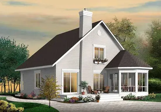 Traditional house plans 5-1249 - front exterior, 1,811 sq ft, 4 bed, 2 bath house plans | Monster House Plans