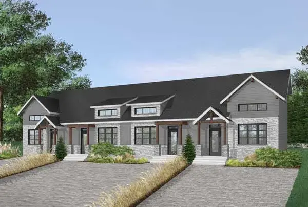 Bungalow house plans 5-1252 - front exterior, 5,458 sq ft, 12 bed, 8 bath house plans | Monster House Plans