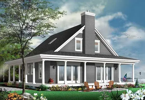 Country house plans 5-1278 - front exterior, 1,857 sq ft, 4 bed, 3 bath house plans | Monster House Plans