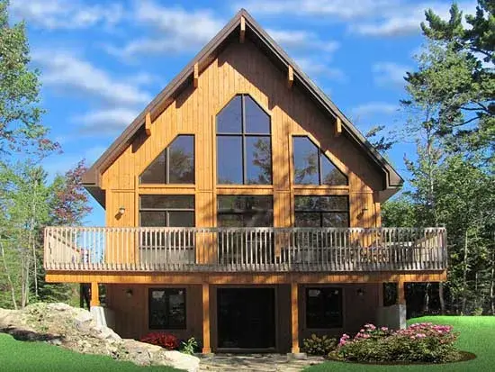Contemporary house plans 5-1294 - front exterior, 1,301 sq ft, 3 bed, 2 bath house plans | Monster House Plans