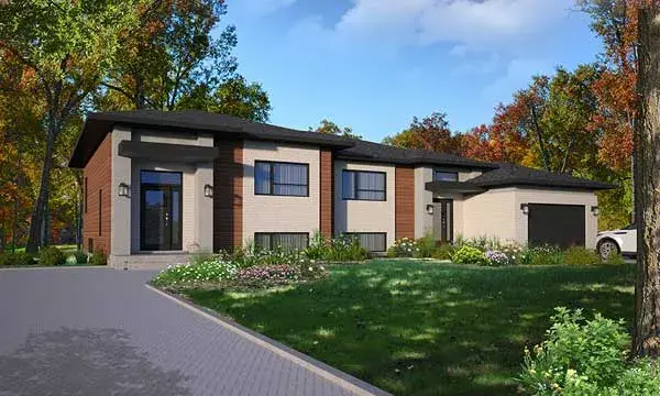 Contemporary house plans 5-1328 - front exterior, 3,568 sq ft, 6 bed, 4 bath house plans | Monster House Plans