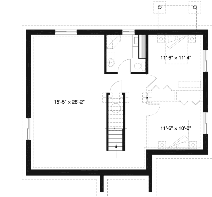 Lower Floor Plan: 5-1350