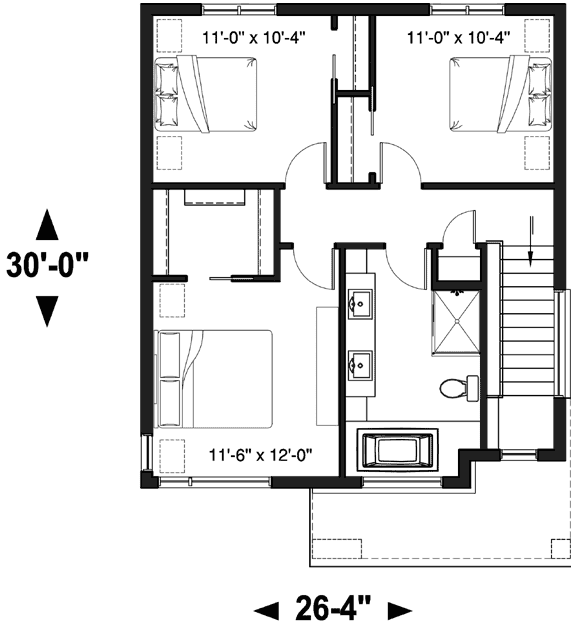 Upper/Second Floor Plan: 5-1361