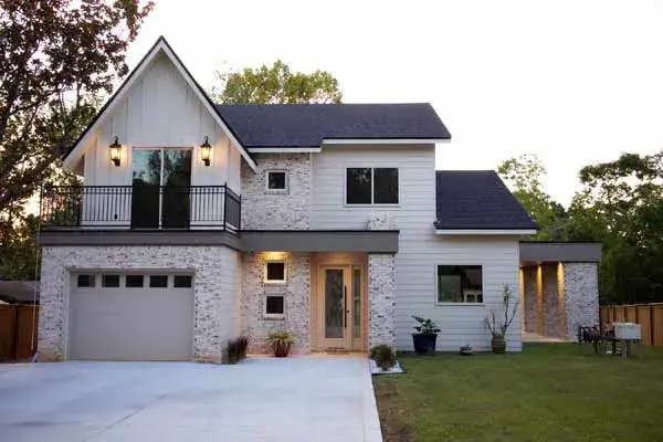 Modern house plans 5-1377 - front exterior, 1,944 sq ft, 4 bed, 2 bath house plans | Monster House Plans