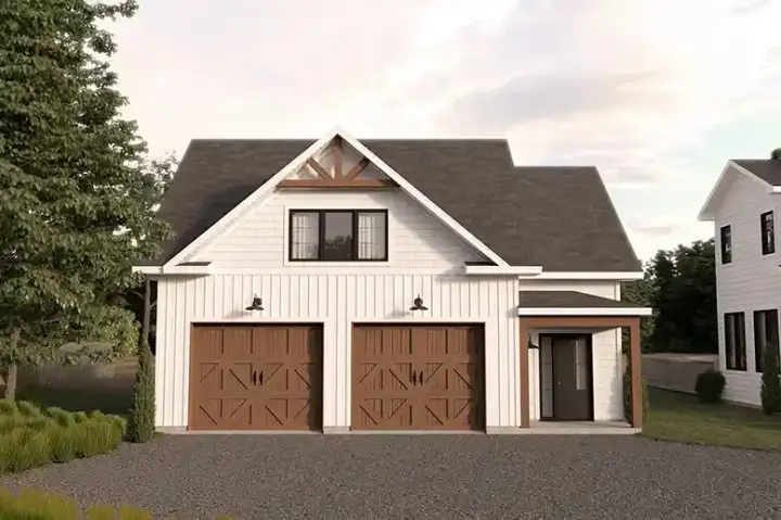 Modern Farmhouse house plans 5-1419 - front exterior, 787 sq ft, 0 bed, 0 bath house plans | Monster House Plans