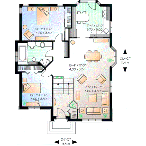 Main Floor Plan: 5-208