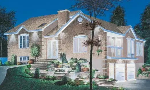 Traditional house plans 5-249 - front exterior, 2,454 sq ft, 2 bed, 2 bath house plans | Monster House Plans