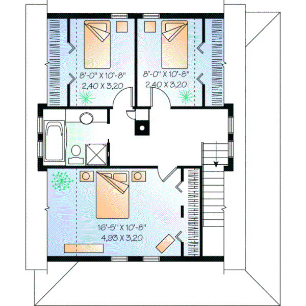 Upper/Second Floor Plan: 5-258