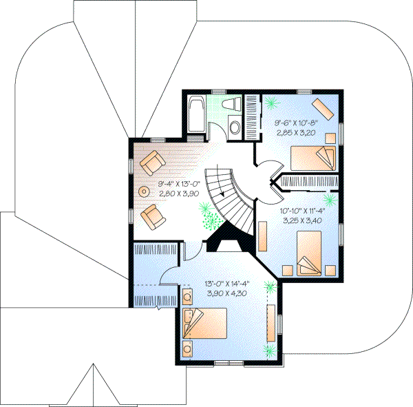 Upper/Second Floor Plan: 5-280