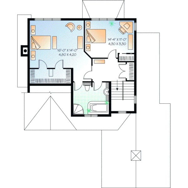 Upper/Second Floor Plan: 5-298