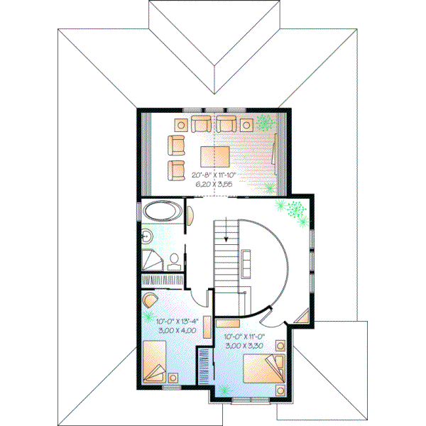 Upper/Second Floor Plan: 5-299