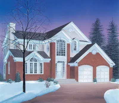 Traditional house plans 5-300 - front exterior, 2,070 sq ft, 4 bed, 2 bath house plans | Monster House Plans