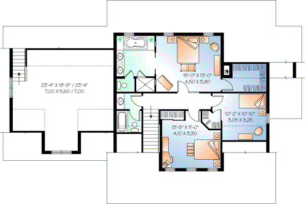 Upper/Second Floor Plan: 5-334