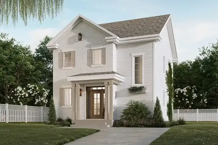 Traditional house plans 5-369 - front exterior, 1,464 sq ft, 3 bed, 2 bath house plans | Monster House Plans