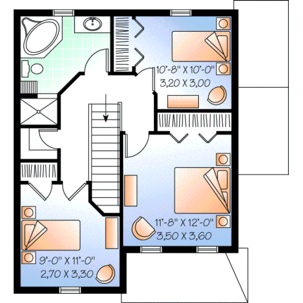 Upper/Second Floor Plan: 5-376