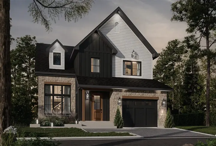 European house plans 5-396 - front exterior, 2,288 sq ft, 3 bed, 1 bath house plans | Monster House Plans