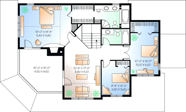 Upper/Second Floor Plan: 5-400