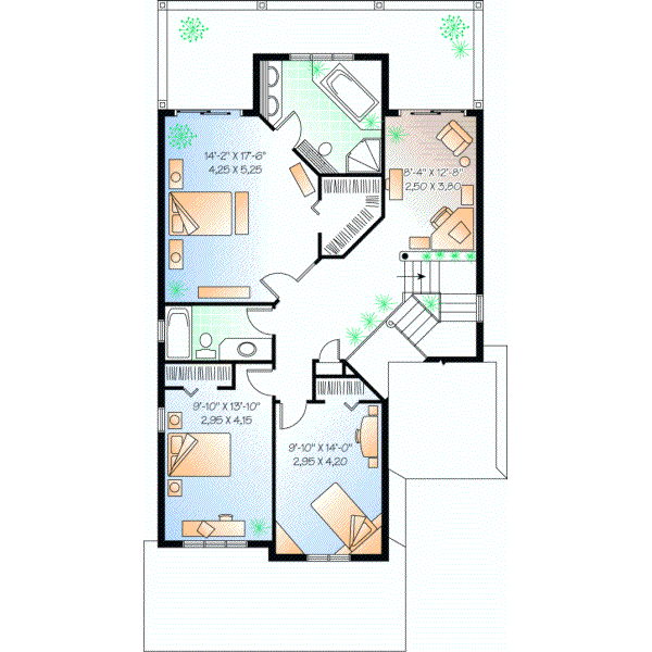 Upper/Second Floor Plan: 5-438