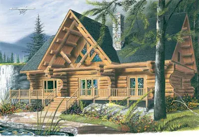 Country house plans 5-454 - front exterior, 3,493 sq ft, 4 bed, 2 bath house plans | Monster House Plans
