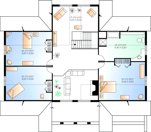 Upper/Second Floor Plan: 5-454