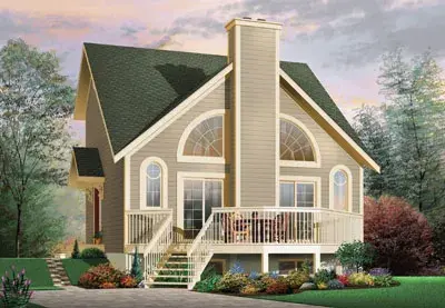 Traditional house plans 5-462 - front exterior, 1,148 sq ft, 1 bed, 1 bath house plans | Monster House Plans
