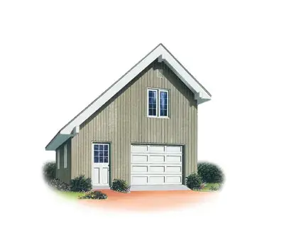Contemporary house plans 5-486 - front exterior, 1,050 sq ft, 0 bed, 0 bath house plans | Monster House Plans