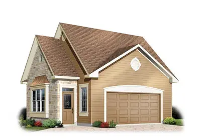 Traditional house plans 5-500 - front exterior, 1,048 sq ft, 0 bed, 0 bath house plans | Monster House Plans