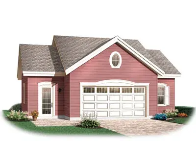 Traditional house plans 5-504 - front exterior, 840 sq ft, 0 bed, 0 bath house plans | Monster House Plans