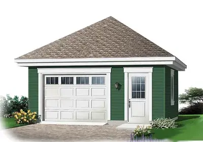 Traditional house plans 5-505 - front exterior, 480 sq ft, 0 bed, 0 bath house plans | Monster House Plans