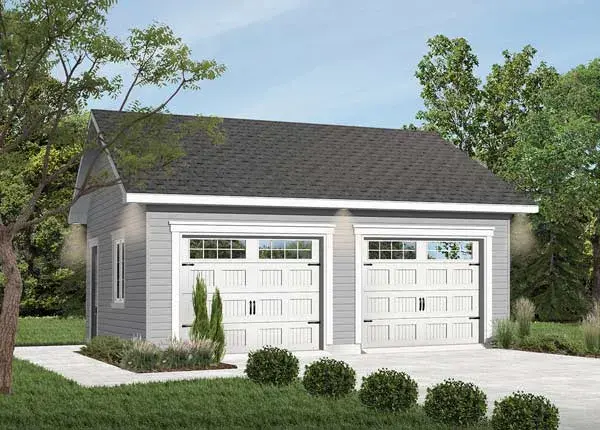 Country house plans 5-508 - front exterior, 576 sq ft, 0 bed, 0 bath house plans | Monster House Plans