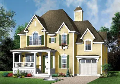 Country house plans 5-635 - front exterior, 1,795 sq ft, 3 bed, 2 bath house plans | Monster House Plans