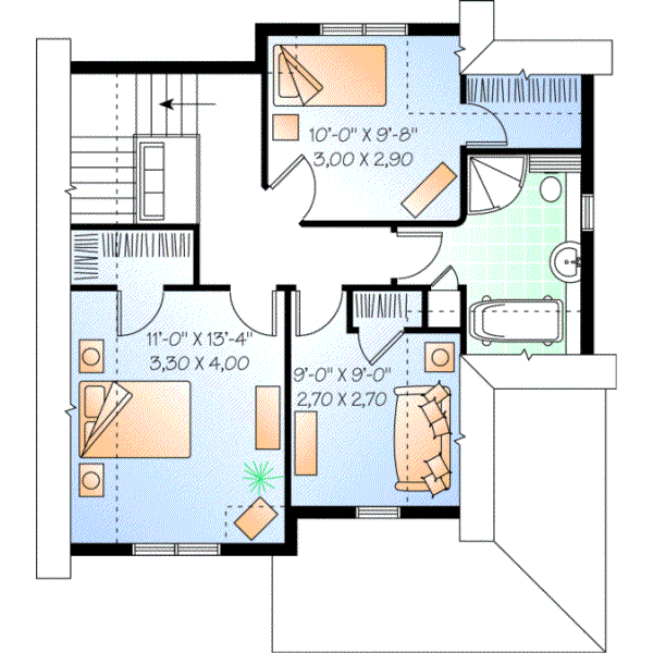 Upper/Second Floor Plan: 5-662
