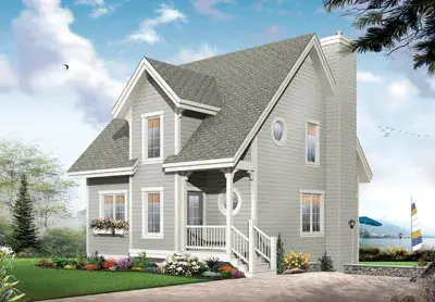 Country house plans 5-668 - front exterior, 1,531 sq ft, 3 bed, 1 bath house plans | Monster House Plans