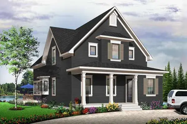 Country house plans 5-669 - front exterior, 2,066 sq ft, 3 bed, 2 bath house plans | Monster House Plans