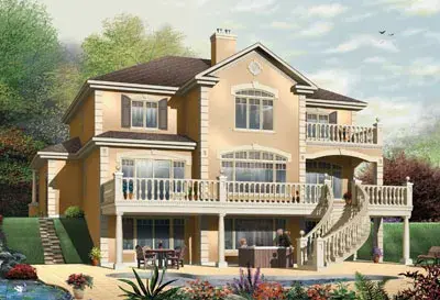 Mediterranean house plans 5-694 - front exterior, 3,251 sq ft, 4 bed, 3 bath house plans | Monster House Plans