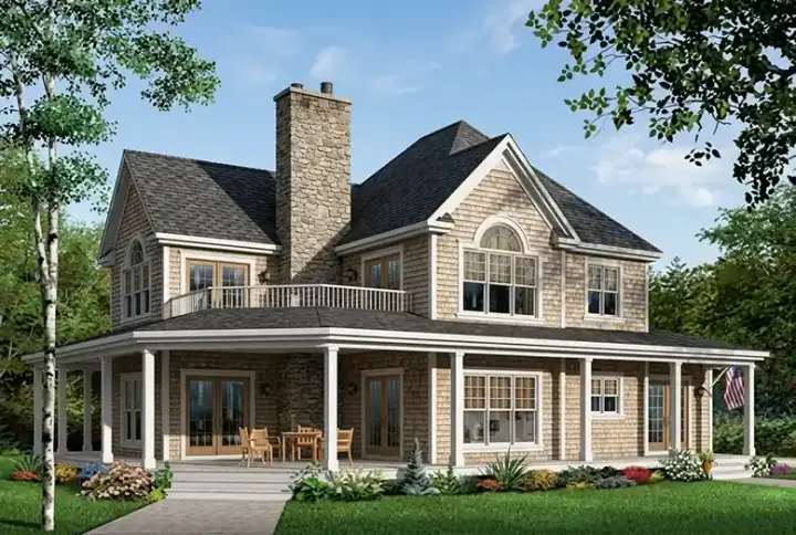 Country house plans 5-705 - front exterior, 2,992 sq ft, 4 bed, 3 bath house plans | Monster House Plans