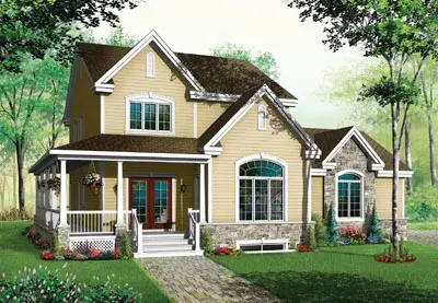 Country house plans 5-706 - front exterior, 2,245 sq ft, 3 bed, 2 bath house plans | Monster House Plans