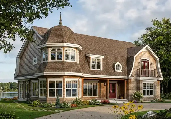 Hampton house plans 5-717 - front exterior, 3,733 sq ft, 4 bed, 3 bath house plans | Monster House Plans
