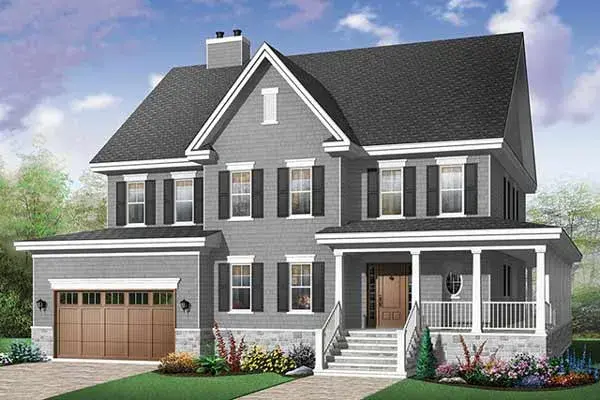 Country house plans 5-720 - front exterior, 3,621 sq ft, 4 bed, 3 bath house plans | Monster House Plans